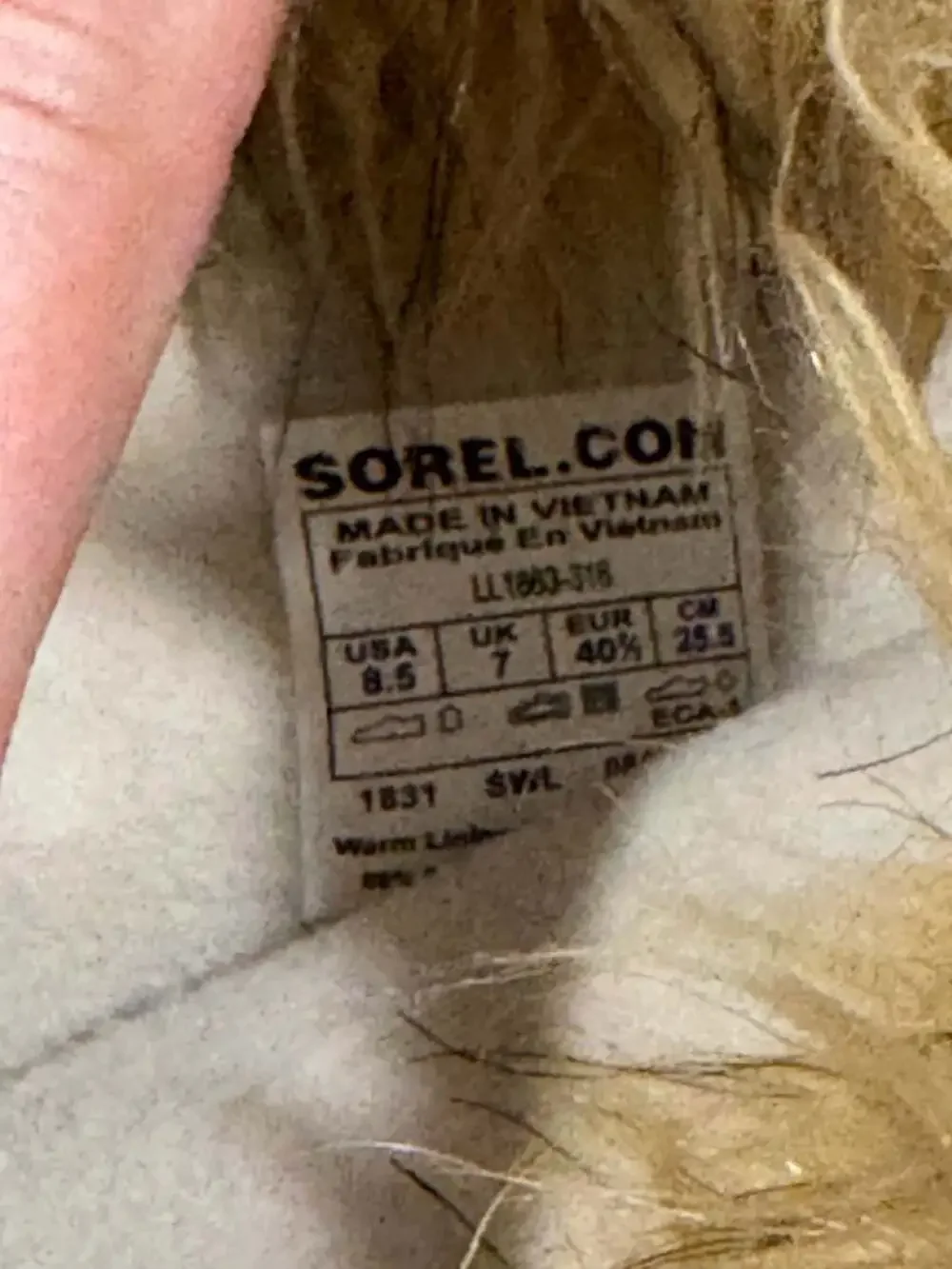 Sorel Women’s Size 8.5 Tall Winter Boots Brown Leather Faux Fur Lace Up Cozy